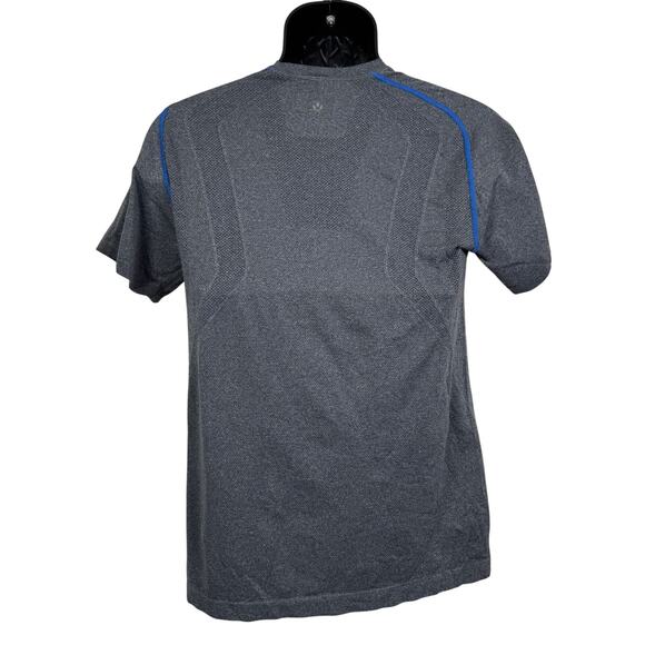 Lululemon Metal Vent Tech Mens Short Sleeve T-shirt Sz S Heathered Gray Blue - Picture 2 of 7